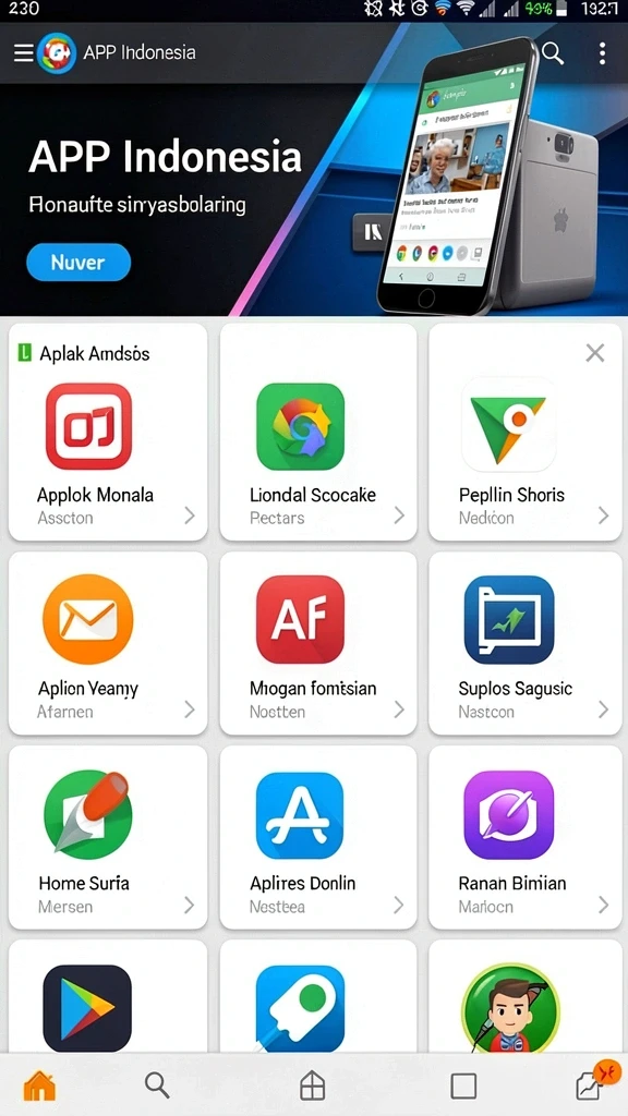 mainduit - Tampilan menu utama yang intuitif dan mudah digunakan.